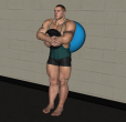 Squat - Fitness Ball Plate Wall Close Feet